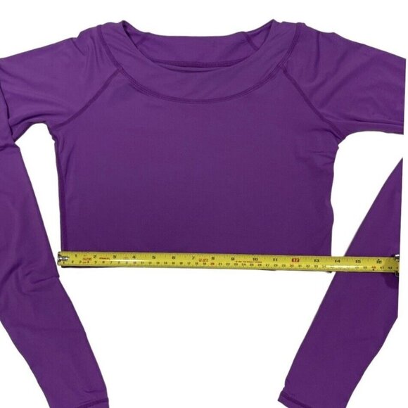 BloqUV Women's Crop Top Shirt XXS Magenta 50 UPF Sun Block Outdoors Cover-Up EUC - Picture 9 of 11